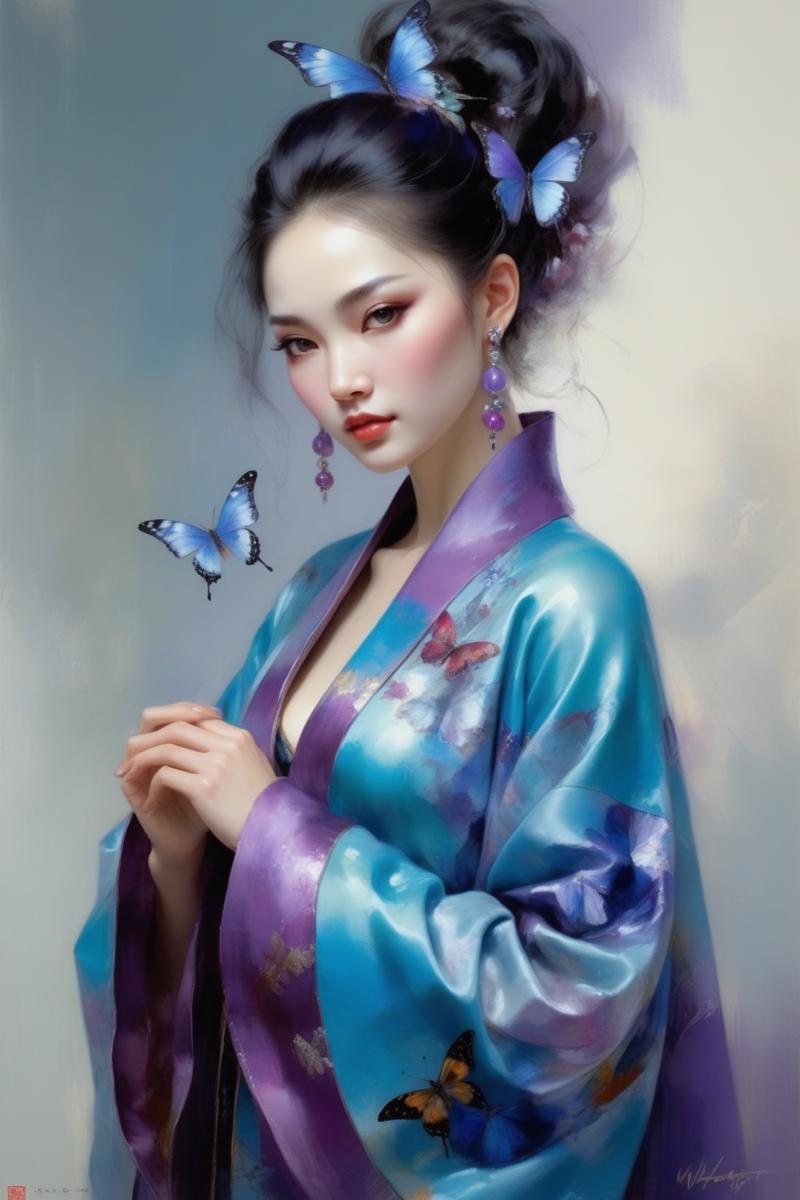 01417-1797673806-by Willem Haenraets,Guo Pei,Warwick Goble,_This woman in Mixed blue and purple butterfly coat,young,rather beautiful,on her righ.png